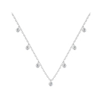 VAIGE 925 Sterling Silver Tassel Zirconia Delicate Necklace Versatile Collarbone Chain Jewelry