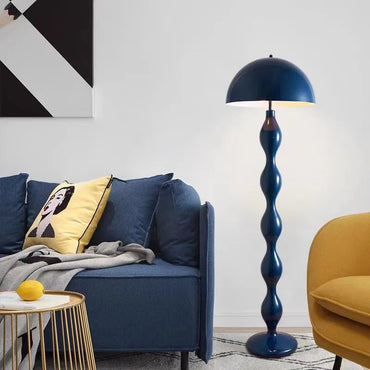 VAIGE Cream Dimmable Macaron Floor Lamp - Premium Iron Mushroom Design with Remote Control for Living Room or Exhibition Hall