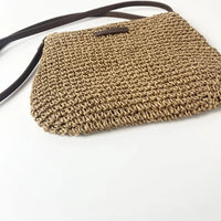 VAIGE Chic Woven Straw Crossbody Bag in Tan - Stylish Summer Shoulder Handbag