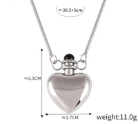 VAIGE Heart Pendant Necklace Gold Plated Stainless Steel Chain