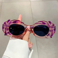 VAIGE Vintage Cloud Shaped Oval Sunglasses - Multi-Colored UV400 Shades