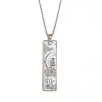 VAIGE Gold & Silver Zodiac Bar Necklace Stainless Steel Aries, Taurus, Gemini, Cancer, Leo, Virgo, Libra, Scorpio, Sagittarius, Capricorn, Aquarius, and Pisces