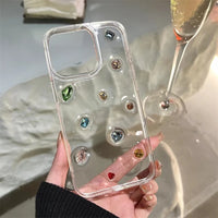 VAIGE Luxury Glittering Diamond Epoxy Bumper Case for iPhone 11, 12, 13, 14, 15 Series - Shockproof, Anti-Scratch, Clear Silicone Cover