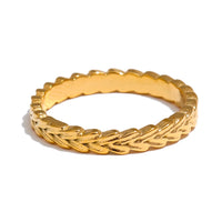 VAIGE   Stainless Steel Cast Ring 18k Gold Color PVD Plated Thin Chic Index Finger Summer Jewelry Accessories Waterproof