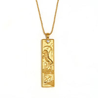 VAIGE Gold & Silver Zodiac Bar Necklace Stainless Steel Aries, Taurus, Gemini, Cancer, Leo, Virgo, Libra, Scorpio, Sagittarius, Capricorn, Aquarius, and Pisces