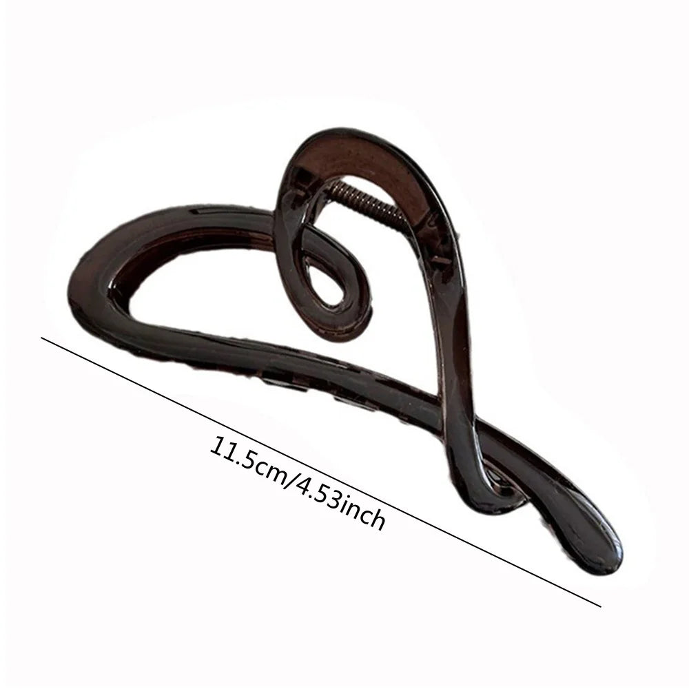 VAIGE 11.5cm Acrylic Matte Love Hair Claw Clips - Elegant Solid Color Hair Accessories for Women