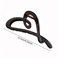 VAIGE 11.5cm Acrylic Matte Love Hair Claw Clips - Elegant Solid Color Hair Accessories for Women