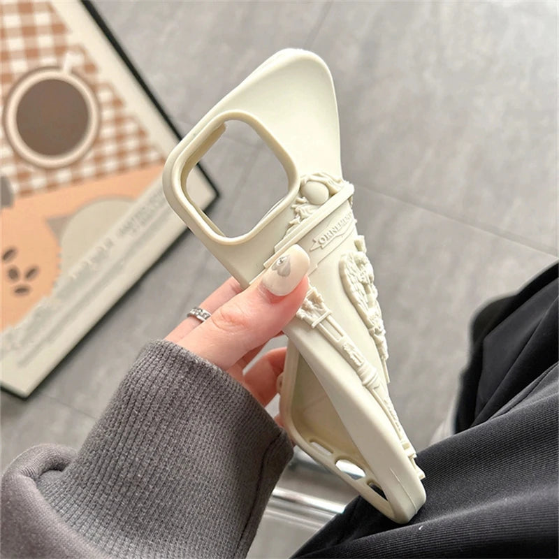 VAIGE Retro Art Angel Silicone Phone Case for iPhone Pro Max - Creamy Matte Anti-Drop Shockproof Cover