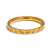 VAIGE   Stainless Steel Cast Ring 18k Gold Color PVD Plated Thin Chic Index Finger Summer Jewelry Accessories Waterproof