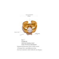 VAIGE Luxe Gold-Plated Geometric Cubic Zirconia Ring in Silver