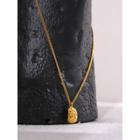 VAIGE Elegant Imitation Pearl Drop Pendant Necklace with 18k Gold Plated Stainless Steel Chain - Delicate Collar Jewelry