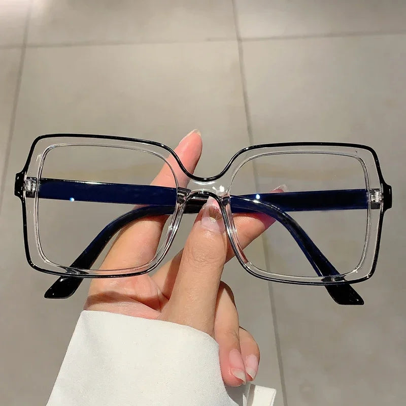 VAIGE Stylish Oversized Square Eyeglasses - Blue Light Blocking in Classic Black and Trendy Tortoise