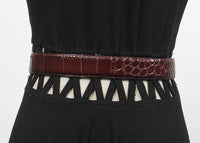 VAIGE Fashion Genuine Leather Cummerbunds Dress Corsets Waistband Belt Decoration Narrow Belt