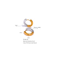 VAIGE Chic Stainless Steel Geometric Round Hoop Earrings - Gold and Silver Plated Trendy Fashion Jewelry