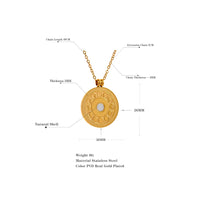 VAIGE Celestial Gold Moon Phase Pendant Necklace