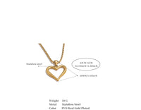 VAIGE   High Quality Polished Metal PVD Plated Stainless Steel Heart Love Hollow Classic Pendant Necklace Jewelry