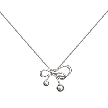 VAIGE Elegant Silver Bow Knot Clavicle Necklace in Dainty Design