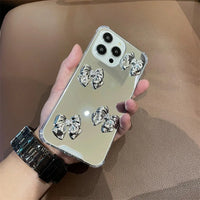 VAIGE Cute Heart Soft Silicone Clear Case with Silvery Mirror Finish for iPhone 16, 13 Pro Max, 14, 11, 12, 15, XR, 7, 8 Plus - Anti-Fingerprint, Anti-Scratch, Lightweight Design