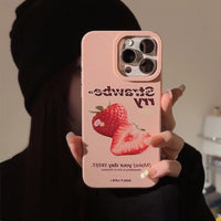 VAIGE Cute Strawberry Banana Soft TPU Phone Case for iPhone - Shockproof, Lightweight, Yellow Pink Design