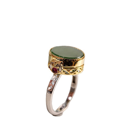 Emerald Locket Ring