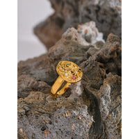 VAIGE Dazzling Star Moon Eye Ring with Colorful Zirconia in Gold and Silver