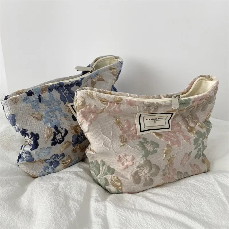 Abigail Floral Embroidered Corduroy Bag