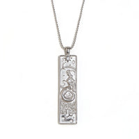 VAIGE Gold & Silver Zodiac Bar Necklace Stainless Steel Aries, Taurus, Gemini, Cancer, Leo, Virgo, Libra, Scorpio, Sagittarius, Capricorn, Aquarius, and Pisces