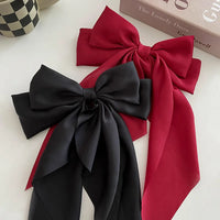 VAIGE Chic Bow Ribbon Hair Clip in Black, White, and Red