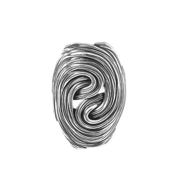 VAIGE Silver Twisted Floral Elegance Ring