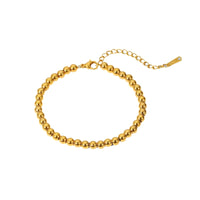 VAIGE Trendy 18K Gold PVD Waterproof Stainless Steel Bead Chain Bracelet