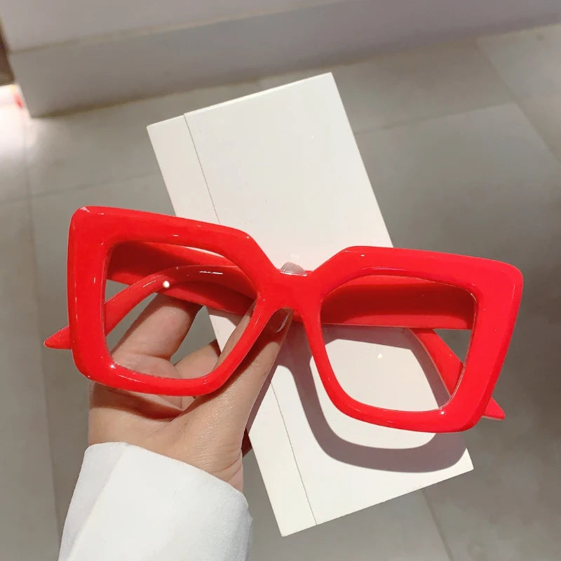 VAIGE Bold Polygon Punk Eyewear - Vibrant Red, Green, Blue, Yellow, and Cyan Frames