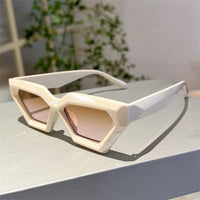 VAIGE Chic Multi-Colored Cat Eye Sunglasses with Thick Frame and Gradient UV400 Protection