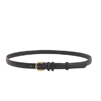 VAIGE Scarlett Luxe Faux Leather Belt with Gold Brass Buckle