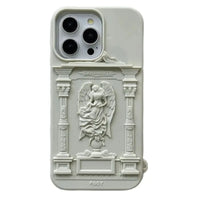 VAIGE Retro Art Angel Silicone Phone Case for iPhone Pro Max - Creamy Matte Anti-Drop Shockproof Cover