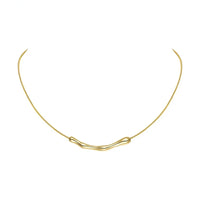 VAIGE Elegant Gold Tone Stainless Steel Collarbone Chain - Simple Short Pendant Necklace for Stylish Occasions