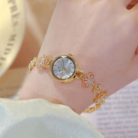 VAIGE Luxe Clover Quartz Watch in Gold, Silver & Zircon