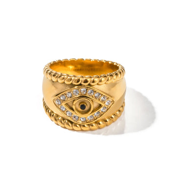 VAIGE Enigmatic Gold Zirconia Eye Ring