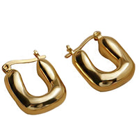 VAIGE Elegant Silver Square Hoop Earrings for Sophisticated Style