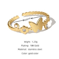 VAIGE Enchanting Butterfly Zirconia Ring in Silver and Gold