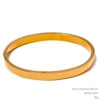 VAIGE  High Quality Stainless Steel Round Wide Bracelet Bangle Gold Silver Color Waterproof Charm Jewelry Gift