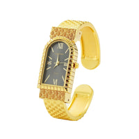 VAIGE Luxurious Gold & Zircon Diamond Small Square Quartz Watch