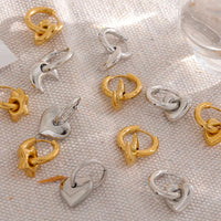 VAIGE 18k Gold Plated Star Moon Heart Pendant Huggie Hoop Earrings - Trendy Waterproof Stainless Steel Fashion Jewelry