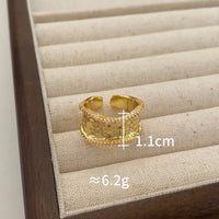 VAIGE Geometric Metal Open Rings in Gold and Silver