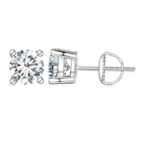 VAIGE Moissanite Heart Prong Earrings in 925 Sterling Silver - 2CTW D VVS1 Lab Diamonds for Engagement and Wedding