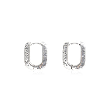 VAIGE Silver Color Vintage Punk Geometric Earrings with Cubic Zirconia for Creative Gift Giving