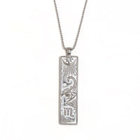 VAIGE Gold & Silver Zodiac Bar Necklace Stainless Steel Aries, Taurus, Gemini, Cancer, Leo, Virgo, Libra, Scorpio, Sagittarius, Capricorn, Aquarius, and Pisces