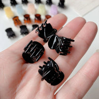 VAIGE 10pcs Heart Shape Small Hair Claws for Ponytail, Plastic Hair Clips and Hairpins, Cute Decorative Hair Accessories