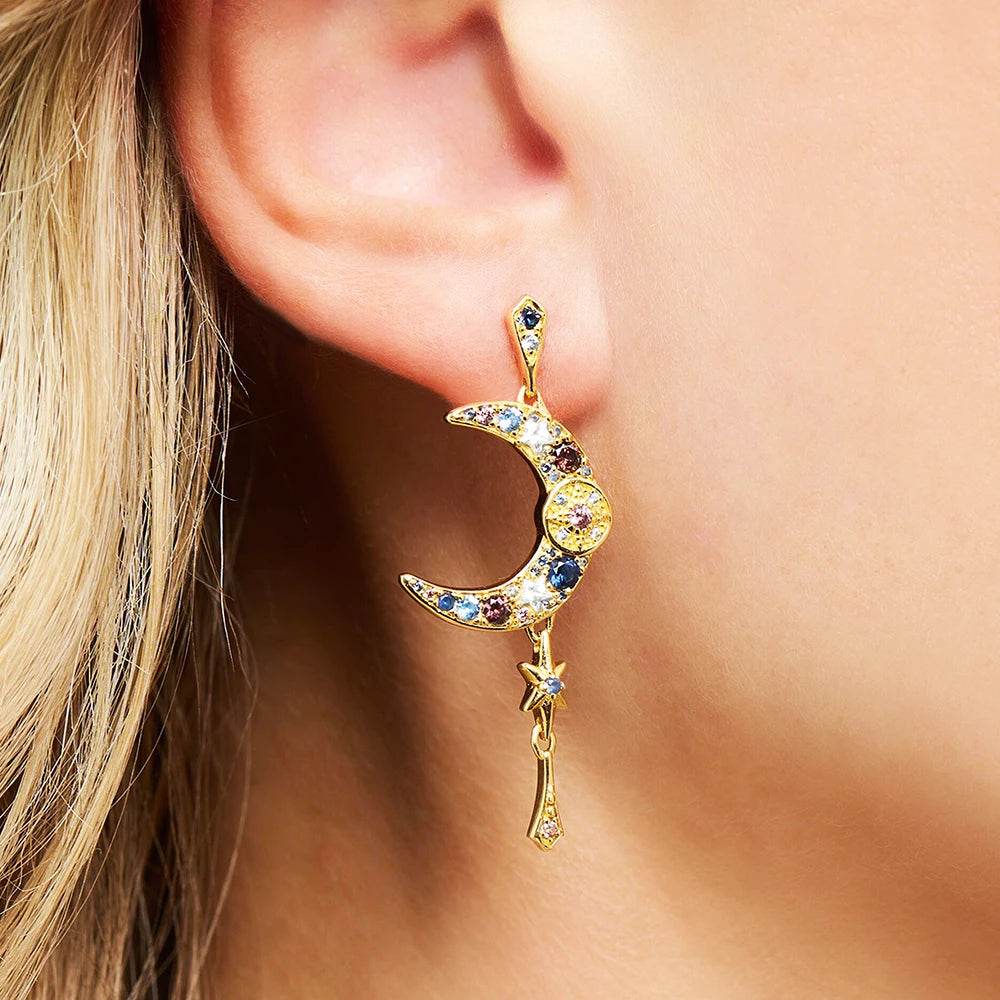 VAIGE Dreamy Crescent Moon Earrings in Gold and Silver - 925 Sterling Silver Elegance