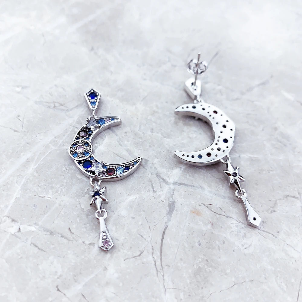 VAIGE Dreamy Crescent Moon Earrings in Gold and Silver - 925 Sterling Silver Elegance