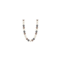 VAIGE Elegant Mixed Color Pearl Beaded Necklace - Classic Copper Alloy Pendant Chain for Stylish Accessories